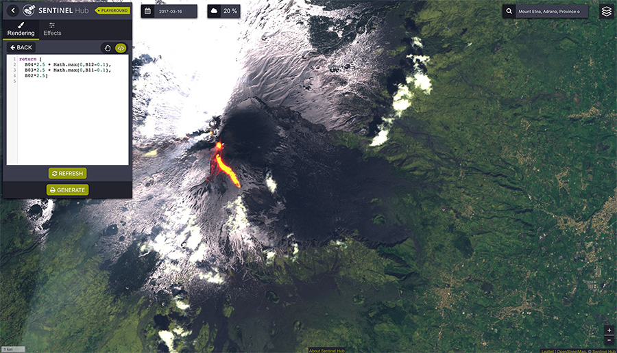 Erupting vulcano
