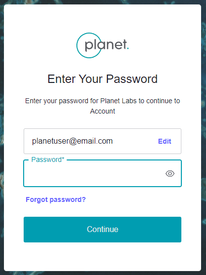 Forgot password prompt